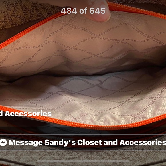 NWT Michael Kors Jet Set Front Pocket tote set in Vanilla and Clementine - Picture 14 of 16